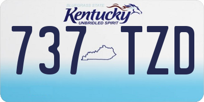 KY license plate 737TZD
