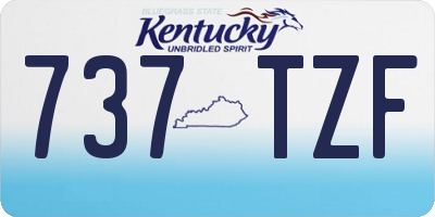 KY license plate 737TZF
