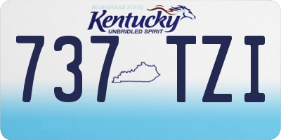 KY license plate 737TZI