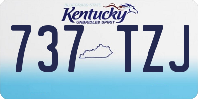 KY license plate 737TZJ