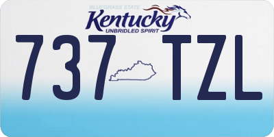 KY license plate 737TZL