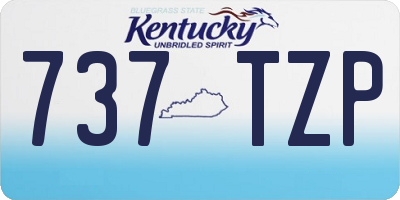KY license plate 737TZP