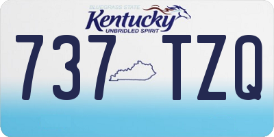 KY license plate 737TZQ