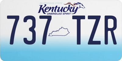 KY license plate 737TZR