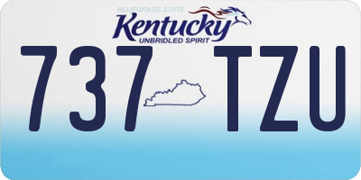KY license plate 737TZU