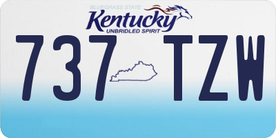 KY license plate 737TZW