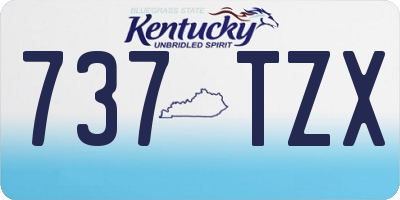 KY license plate 737TZX