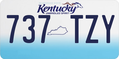 KY license plate 737TZY