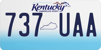KY license plate 737UAA