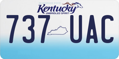 KY license plate 737UAC