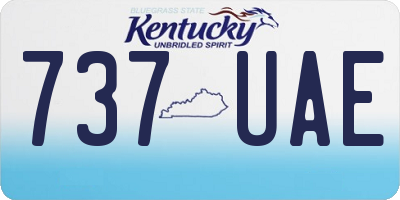 KY license plate 737UAE