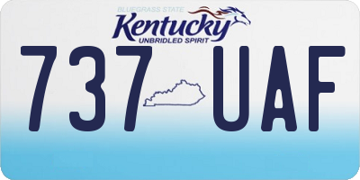 KY license plate 737UAF