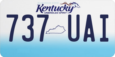 KY license plate 737UAI