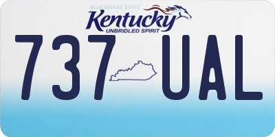 KY license plate 737UAL