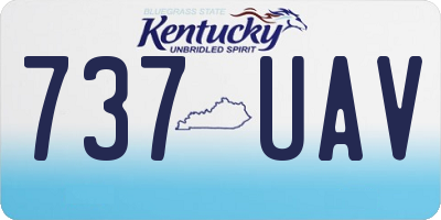 KY license plate 737UAV