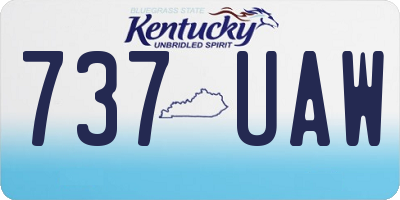KY license plate 737UAW