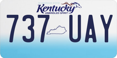 KY license plate 737UAY