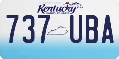 KY license plate 737UBA