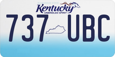 KY license plate 737UBC
