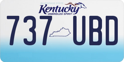 KY license plate 737UBD