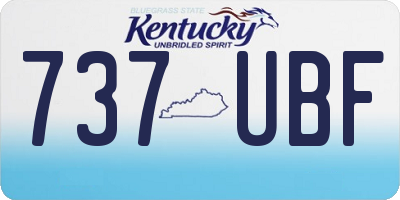 KY license plate 737UBF