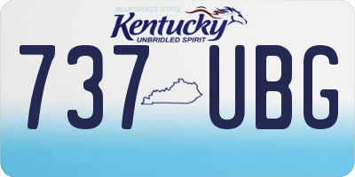 KY license plate 737UBG