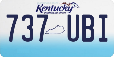 KY license plate 737UBI