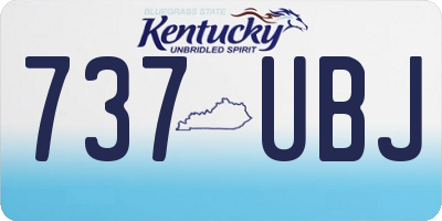 KY license plate 737UBJ