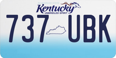 KY license plate 737UBK