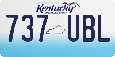 KY license plate 737UBL