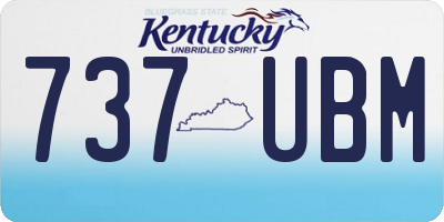 KY license plate 737UBM