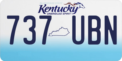 KY license plate 737UBN