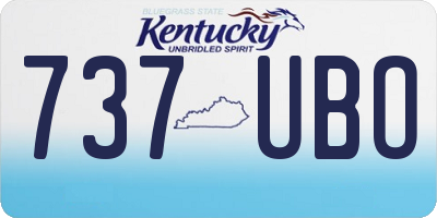 KY license plate 737UBO
