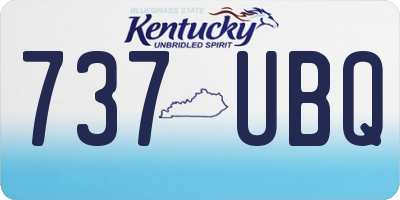KY license plate 737UBQ