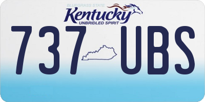 KY license plate 737UBS