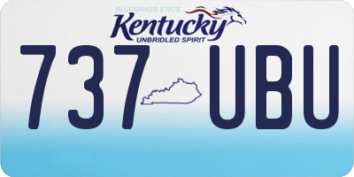 KY license plate 737UBU