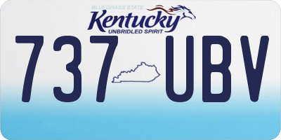 KY license plate 737UBV