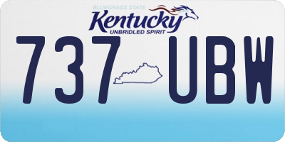 KY license plate 737UBW