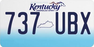 KY license plate 737UBX