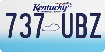 KY license plate 737UBZ