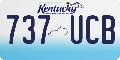 KY license plate 737UCB