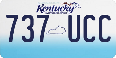 KY license plate 737UCC