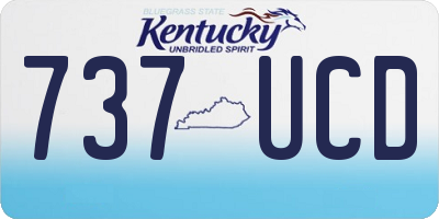 KY license plate 737UCD