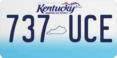KY license plate 737UCE