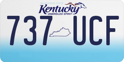 KY license plate 737UCF