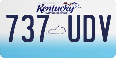 KY license plate 737UDV