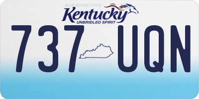 KY license plate 737UQN