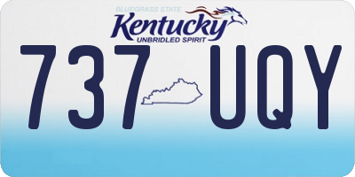 KY license plate 737UQY