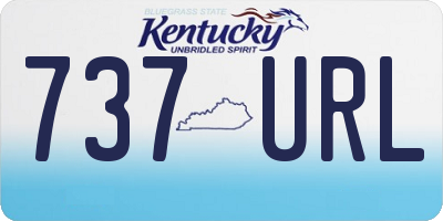 KY license plate 737URL