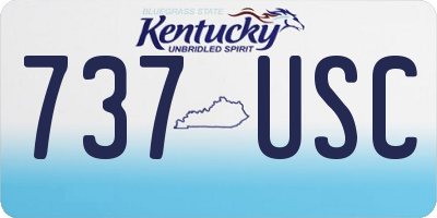 KY license plate 737USC